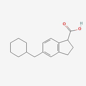 5-(Cyclohexylmethyl)-2,3-dihydro-1H-indene-1-carboxylic acid