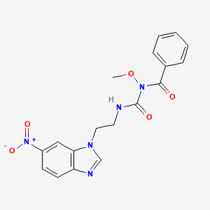 Benzamide, p-methoxy-N-(((2-(6-nitro-1H-benzimidazol-1-yl)ethyl)amino)carbonyl)-