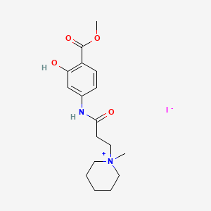 Methyl 4-(3-piperidinopropionylamino)salicylate, methiodide