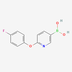 molecular formula C11H9BFNO3 B1446546 6-(4-Fluorophenoxy)pyridine-3-boronic acid CAS No. 1973462-29-1