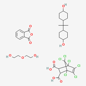 2-Benzofuran-1,3-dione;1,4,5,6,7,7-hexachlorobicyclo[2.2.1]hept-5-ene-2,3-dicarboxylic acid;4-[2-(4-hydroxycyclohexyl)propan-2-yl]cyclohexan-1-ol;2-(2-hydroxyethoxy)ethanol