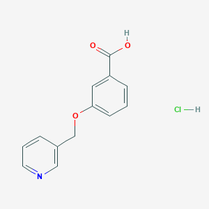 molecular formula C13H12ClNO3 B1446548 3-(吡啶-3-基甲氧基)苯甲酸盐酸盐 CAS No. 1610377-14-4