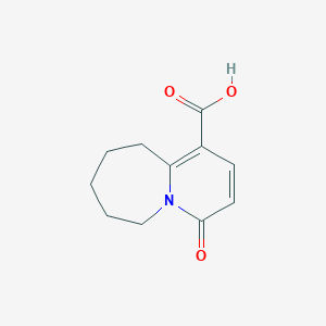 molecular formula C11H13NO3 B1446550 4-氧代-4,6,7,8,9,10-六氢吡啶并[1,2-a]氮杂菲-1-羧酸 CAS No. 1515186-97-6
