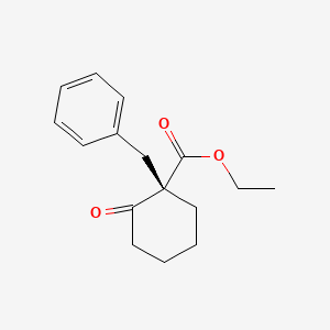 molecular formula C16H20O3 B14465506 Ethyl (1S)-1-benzyl-2-oxocyclohexane-1-carboxylate CAS No. 72763-84-9