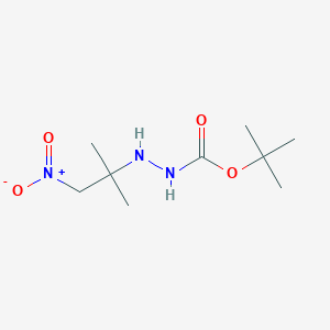 molecular formula C9H19N3O4 B1446551 叔丁基 2-(2-甲基-1-硝基丙烷-2-基)肼基甲酸酯 CAS No. 1354825-84-5