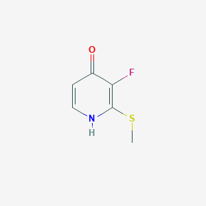 molecular formula C6H6FNOS B1446553 3-氟-4-羟基-2-(硫代甲基)吡啶 CAS No. 1420034-41-8