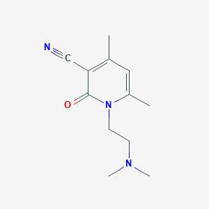 molecular formula C12H17N3O B1446557 1-(2-(Dimethylamino)ethyl)-4,6-dimethyl-2-oxo-1,2-dihydropyridine-3-carbonitrile CAS No. 1267008-06-9