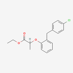 Ethyl (+-)-2-(2-((4-chlorophenyl)methyl)phenoxy)propanoate