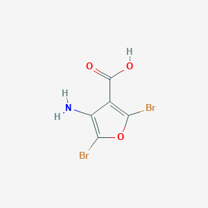 molecular formula C5H3Br2NO3 B1446561 4-Amino-2,5-dibromofuran-3-carboxylic acid CAS No. 1427504-40-2