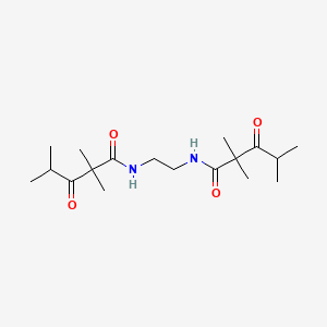 Valeramide, N,N'-ethylenebis(3-oxo-2,2,4-trimethyl-