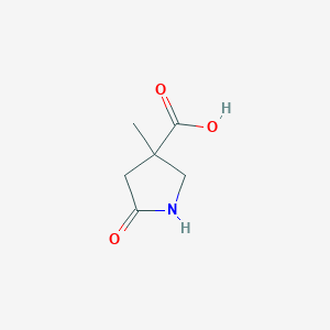 molecular formula C6H9NO3 B1446563 3-甲基-5-氧代吡咯烷-3-羧酸 CAS No. 1508803-85-7