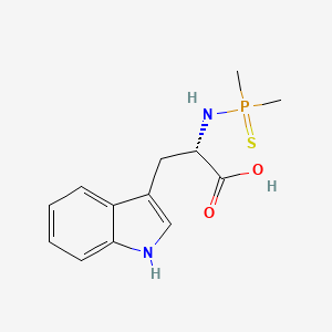 molecular formula C13H17N2O2PS B14465631 N-(Dimethylphosphorothioyl)-L-tryptophan CAS No. 66414-89-9