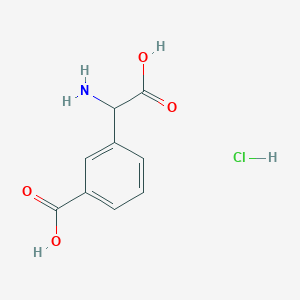 molecular formula C9H10ClNO4 B1446566 3-[氨基（羧基）甲基]苯甲酸盐酸盐 CAS No. 156143-87-2