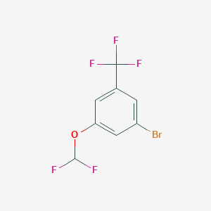 molecular formula C8H4BrF5O B1446569 1-Bromo-3-(difluoromethoxy)-5-(trifluoromethyl)benzene CAS No. 1417567-27-1