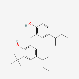 molecular formula C29H44O2 B14465718 Phenol, 2,2'-methylenebis[6-(1,1-dimethylethyl)-4-(1-methylpropyl)- CAS No. 72672-54-9