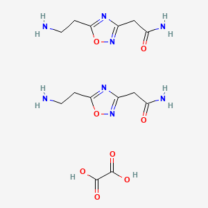 B1446575 2-(5-(2-Aminoethyl)-1,2,4-oxadiazol-3-yl)acetamide hemioxalate CAS No. 1820614-77-4