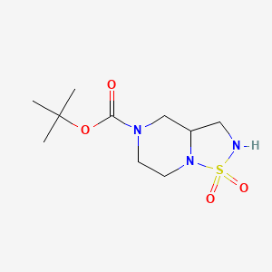 molecular formula C10H19N3O4S B1446582 叔丁基 1,1-二氧六氢-2H-1lambda6-[1,2,5]噻二唑并[2,3-a]哌嗪-5-羧酸酯 CAS No. 1797583-04-0