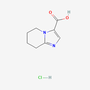B1446584 5H,6H,7H,8H-imidazo[1,2-a]pyridine-3-carboxylic acid hydrochloride CAS No. 1803585-40-1
