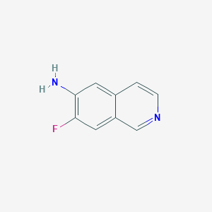 molecular formula C9H7FN2 B1446586 7-Fluoroisoquinolin-6-amine CAS No. 1368346-23-9