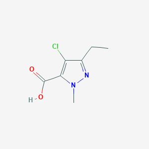 molecular formula C7H9ClN2O2 B144662 4-氯-3-乙基-1-甲基-1H-吡唑-5-羧酸 CAS No. 127892-62-0