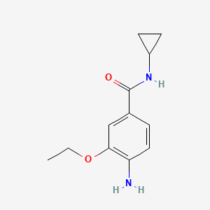 molecular formula C12H16N2O2 B1446622 4-Amino-n-cyclopropyl-3-ethoxybenzamide CAS No. 1216213-13-6