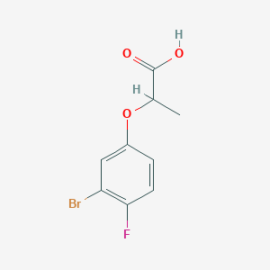 B1446625 2-(3-Bromo-4-fluorophenoxy)propanoic acid CAS No. 1549588-60-4