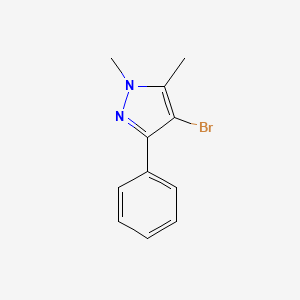 molecular formula C11H11BrN2 B1446627 4-溴-1,5-二甲基-3-苯基-1H-吡唑 CAS No. 1523501-61-2