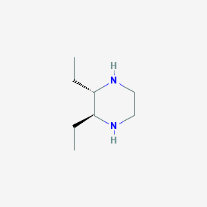 molecular formula C8H18N2 B14466287 (2S,3S)-2,3-Diethylpiperazine CAS No. 67405-14-5