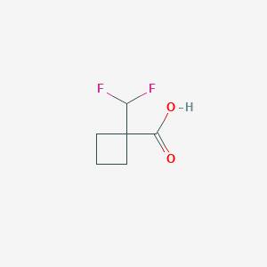 molecular formula C6H8F2O2 B1446630 1-(二氟甲基)环丁烷-1-羧酸 CAS No. 1773507-91-7