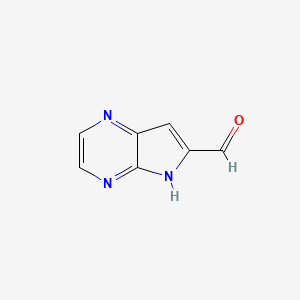 B1446638 5H-Pyrrolo[2,3-b]pyrazine-6-carbaldehyde CAS No. 1367935-72-5