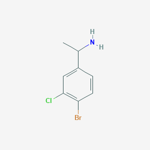 molecular formula C8H9BrClN B1446641 1-(4-溴-3-氯苯基)乙胺 CAS No. 1270417-99-6