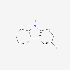 molecular formula C12H14FN B14466424 6-fluoro-2,3,4,4a,9,9a-hexahydro-1H-carbazole 