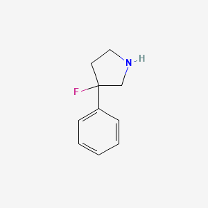 molecular formula C10H12FN B1446643 3-氟-3-苯基吡咯烷 CAS No. 1547068-02-9