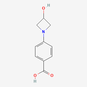 molecular formula C10H11NO3 B1446644 4-(3-羟基氮杂环丁烷-1-基)苯甲酸 CAS No. 1416784-71-8