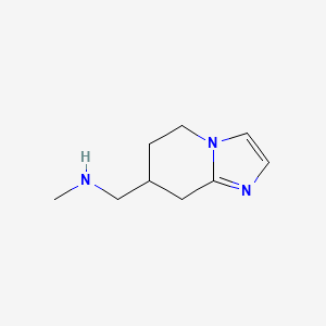 molecular formula C9H15N3 B1446645 {5H,6H,7H,8H-imidazo[1,2-a]pyridin-7-ylmethyl}(methyl)amine CAS No. 1547089-77-9