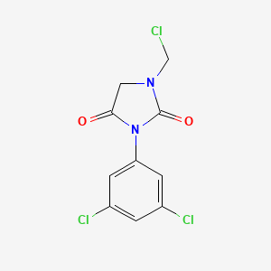 molecular formula C10H7Cl3N2O2 B14466479 1-(Chloromethyl)-3-(3,5-dichlorophenyl)imidazolidine-2,4-dione CAS No. 65954-46-3