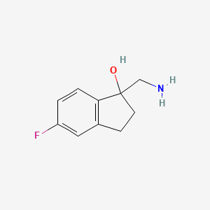molecular formula C10H12FNO B1446648 1-(Aminomethyl)-5-fluoro-2,3-dihydroinden-1-ol CAS No. 1547039-10-0
