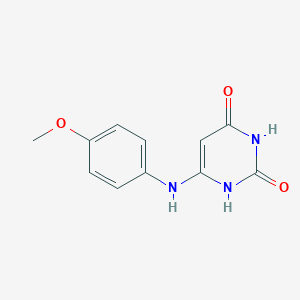 molecular formula C11H11N3O3 B14466486 6-(4-Methoxyanilino)-2,4-pyrimidinediol CAS No. 72255-57-3