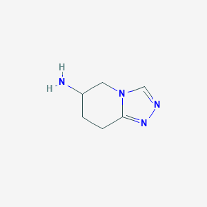molecular formula C6H10N4 B1446657 5H,6H,7H,8H-[1,2,4]triazolo[4,3-a]pyridin-6-amine CAS No. 1508111-51-0