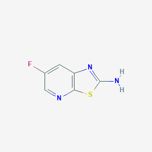 molecular formula C6H4FN3S B1446659 6-Fluorothiazolo[5,4-b]pyridin-2-amine CAS No. 1440427-89-3