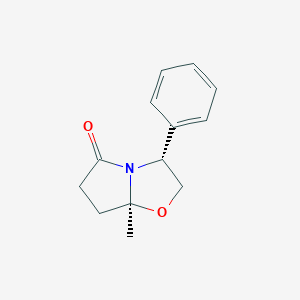 B144666 (3R,7aS)-7a-methyl-3-phenyl-2,3,6,7-tetrahydropyrrolo[2,1-b][1,3]oxazol-5-one CAS No. 137869-70-6