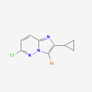 molecular formula C9H7BrClN3 B1446661 3-Bromo-6-chloro-2-cyclopropylimidazo[1,2-b]pyridazine CAS No. 1403764-84-0