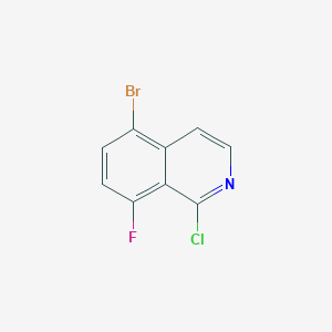 molecular formula C9H4BrClFN B1446663 5-Bromo-1-chloro-8-fluoroisoquinoline CAS No. 1501083-37-9