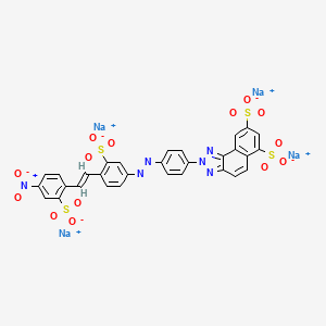 2H-Naphtho[1,2-d]triazole-6,8-disulfonic acid, 2-[4-[[4-[2-(4-nitro-2-sulfophenyl)ethenyl]-3-sulfophenyl]azo]phenyl]-, tetrasodium salt