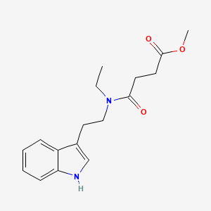 molecular formula C17H22N2O3 B14466644 Methyl 4-{ethyl[2-(1H-indol-3-yl)ethyl]amino}-4-oxobutanoate CAS No. 66362-66-1