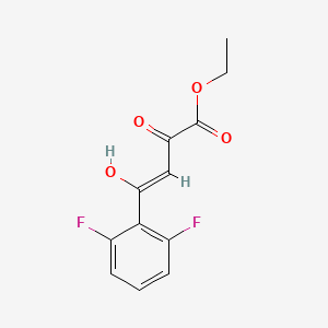 molecular formula C12H10F2O4 B1446667 Ethyl 4-(2,6-difluorophenyl)-2-hydroxy-4-oxobut-2-enoate CAS No. 1342259-34-0