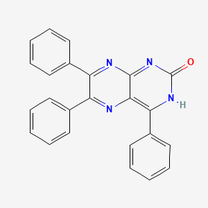 molecular formula C24H16N4O B14466684 4,6,7-Triphenylpteridin-2(3H)-one CAS No. 65799-70-4