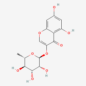 4H-1-Benzopyran-4-one, 3-((6-deoxy-alpha-L-mannopyranosyl)oxy)-5,7-dihydroxy-