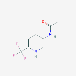 molecular formula C8H13F3N2O B1446687 N-[6-(trifluoromethyl)piperidin-3-yl]acetamide CAS No. 1546318-01-7
