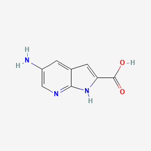 molecular formula C8H7N3O2 B1446716 5-氨基-7-氮杂吲哚-2-甲酸 CAS No. 1260385-74-7